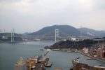 The bridge that connects Honshu and Kyushu. There is also a tunnel which is what the trains use.