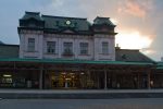 The old fashioned train station in Moji-ko.